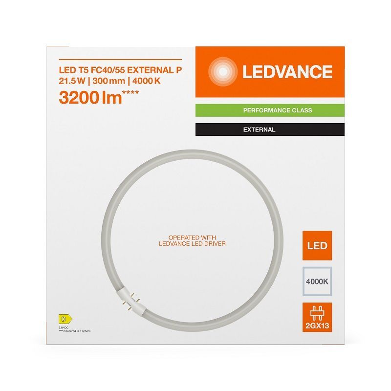Лампа светодиодная кольцевая 21.5W/4000K 2GX13 | PERFORMANCE CLASS | - LEDVANCE