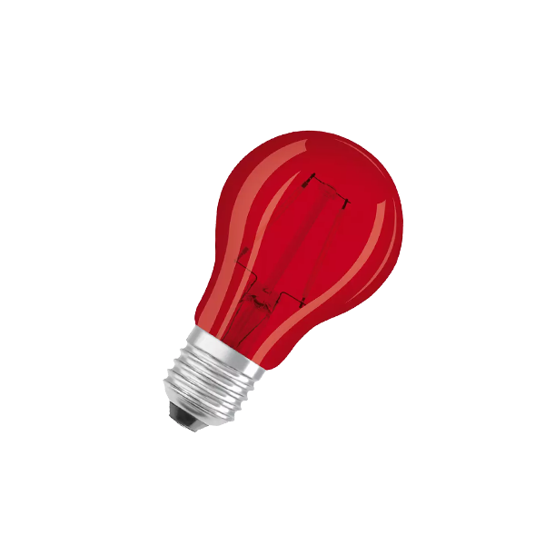 2.5W/510 (=15W) E27 Красный LED STAR 230V CL A15 - Светодиодная филаментная лампа красная OSRAM