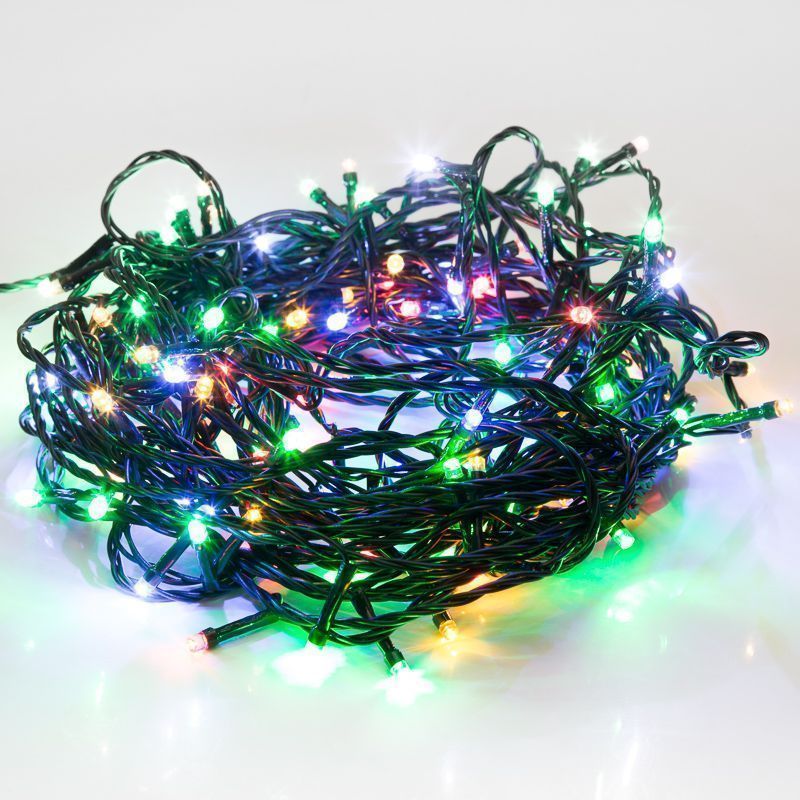 Гирлянда | Твинкл Лайт 6м | МУЛЬТИКОЛОР | 40 LED 8 режимов 220V | Тёмно-зелёный ПВХ | - NEON-NIGHT