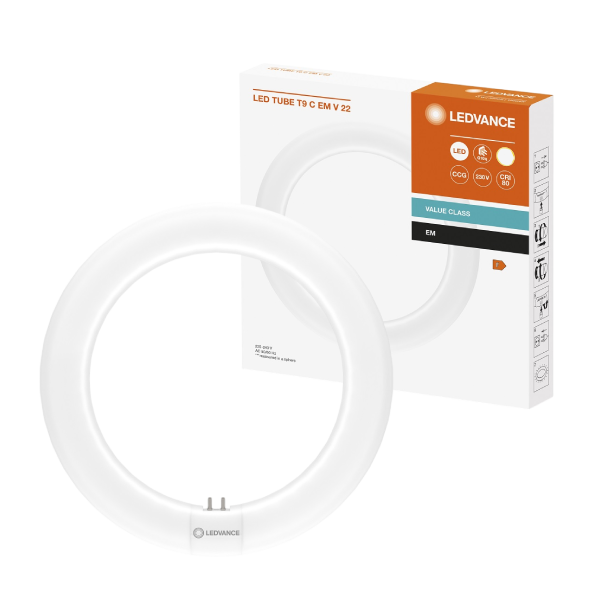 Лампа светодиодная кольцевая T9 LED 11W/4000K (=22W) G10Q D212 230V/ЭМПРА | VALUE CLASS | - LEDVANCE