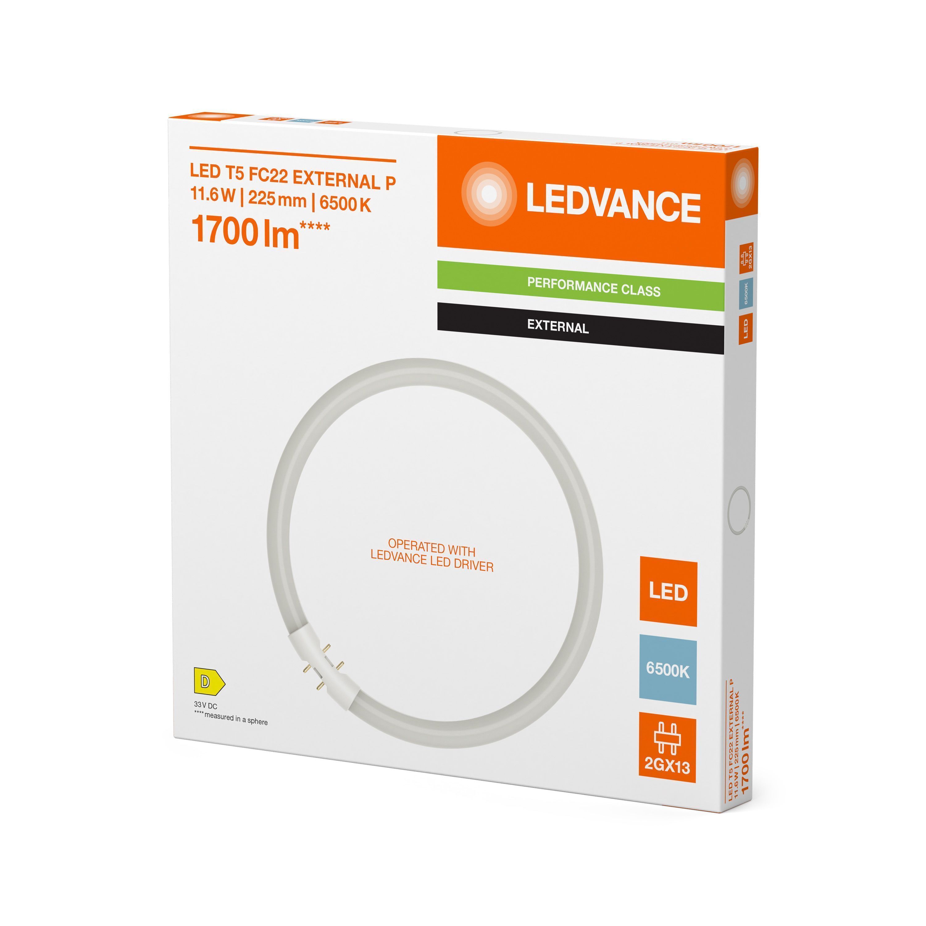Лампа светодиодная кольцевая 11.6W/6500K 2GX13 | PERFORMANCE CLASS | - LEDVANCE