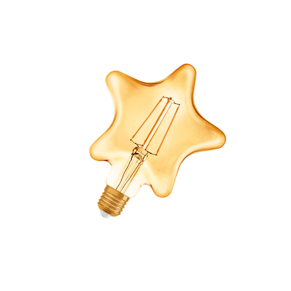 4.5W/2400K (=40W) E27  STAR/FILAMENT/GOLD  165x125мм - Светодиодная филаментная лампа Звезда OSRAM Vintage 1906 LED