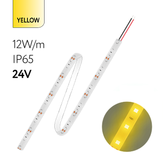 FL-Strip 2835 | 24V  IP65  YELLOW  12W/m  1250Lm/m | Катушка - 5 метров | - Светодиодная лента FOTON LIGHTING