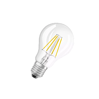 Лампа светодиодная филаментная 4W/4000K (=40W) E27 | Прозрачная | PARATHOM CL A FILAMENT | - OSRAM