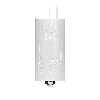 VS 45 мкФ ±10% 250V d43x92 -25С/+85С M8x10 (Пластиковый корпус | провода 250мм) - Конденсатор