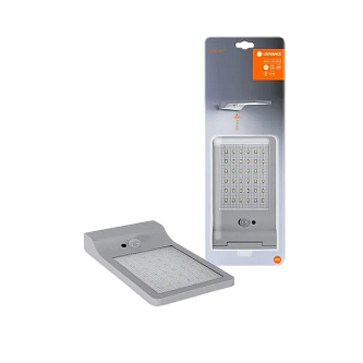 Уличный ночник | 3W/4000K IP44 (Свет/Движение) Серебристый | - LEDVANCE DoorLED Solar Sensor