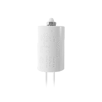 VS 20 мкФ ±10% 250V d40x63 -25C/+85C M8x10 (Пластиковый корпус | провода 250мм) - Конденсатор
