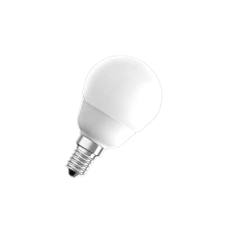 Лампа КЛЛ ШАРИК 6W/2500К E14 220-240V 235lm d46x85 10000h - OSRAM DPRO MIBU