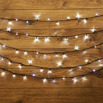 Гирлянда | Твинкл Лайт 6м | БЕЛЫЙ | 40 LED 8 режимов 220V | Тёмно-зелёный ПВХ | - NEON-NIGHT