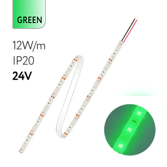 FL-Strip 2835 | 24V  IP20  GREEN  12W/m  1250Lm/m | Катушка - 5 метров | - Светодиодная лента FOTON LIGHTING