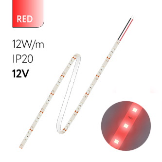 FL-Strip 2835 | 12V  IP20  RED  12W/m  1250Lm/m | Катушка - 5 метров | - Светодиодная лента FOTON LIGHTING