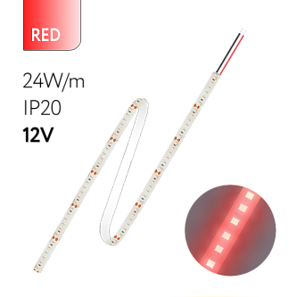 FL-Strip 2835 | 12V  IP20  RED  24W/m  2500Lm/m | Катушка - 5 метров | - Светодиодная лента FOTON LIGHTING