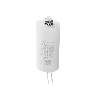VS 16 мкФ ±10% 250V d40x63 -25C/+85C M8x10 (Пластиковый корпус | провода 250мм) - Конденсатор