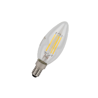 Лампа светодиодная филаментная 4W/2700K (=40W) E14 | Свеча | LED STAR 5Y FILAMENT | - OSRAM