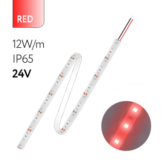 FL-Strip 2835 | 24V  IP65  RED  12W/m  1250Lm/m | Катушка - 5 метров | - Светодиодная лента FOTON LIGHTING