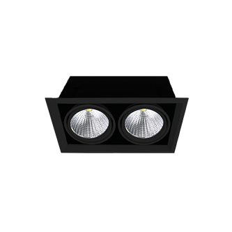 2x30W/4000K | 4800Lm / Чёрный / FL-LED Grille-111-2 | - Светодиодный карданный светильник FOTON LIGHTING
