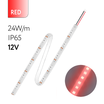 FL-Strip 2835 | 12V  IP65  RED  24W/m  2500Lm/m | Катушка - 5 метров | - Светодиодная лента FOTON LIGHTING