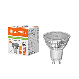 Лампа светодиодная 4.5W/927 (=50W) DIM 36° GU10 230V 350Lm | PERFORMANCE CLASS 5Y | - LEDVANCE