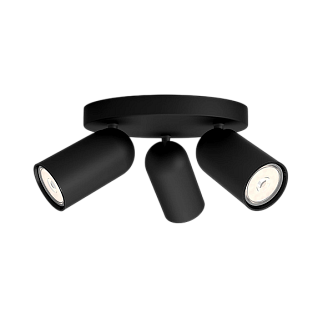 Светильник накладной СПОТ 3xGU10 230V | PONGEE plate/spiral black | - PHILIPS
