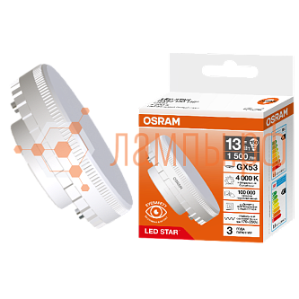 Лампа светодиодная таблетка GX53 13W/4000K (=150W) 230V | LED Star 3Y GX |  - OSRAM