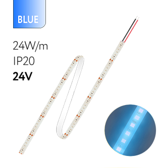 FL-Strip 2835 | 24V  IP20  BLUE  24W/m  2500Lm/m | Катушка - 5 метров | - Светодиодная лента FOTON LIGHTING