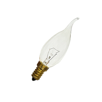 Лампа накаливания декоративная 60W/3000K E14 | Прозрачная | DECOR С35 FLAME CL | - FOTON LIGHTING