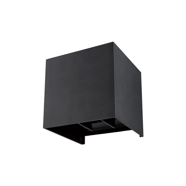 2x5W/3000+4000+6000K  IP65 2x500Lm Чёрный - Светодиодный настенный светильник FL-LED WallCube FOTON LIGHTING