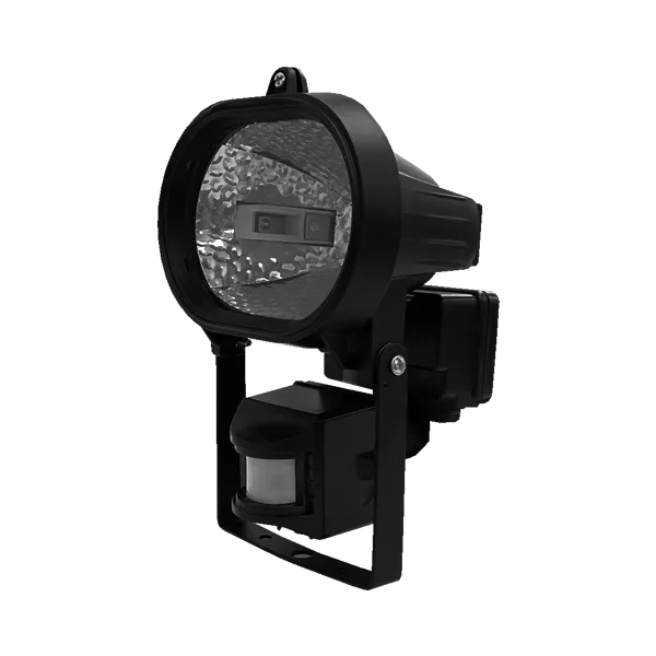 FL-1005G   150W/78мм (Датчик движения) - Чёрный галогенный прожектор FOTON LIGHTING